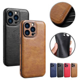 Soft Leather with Lens Protection Case for iPhone