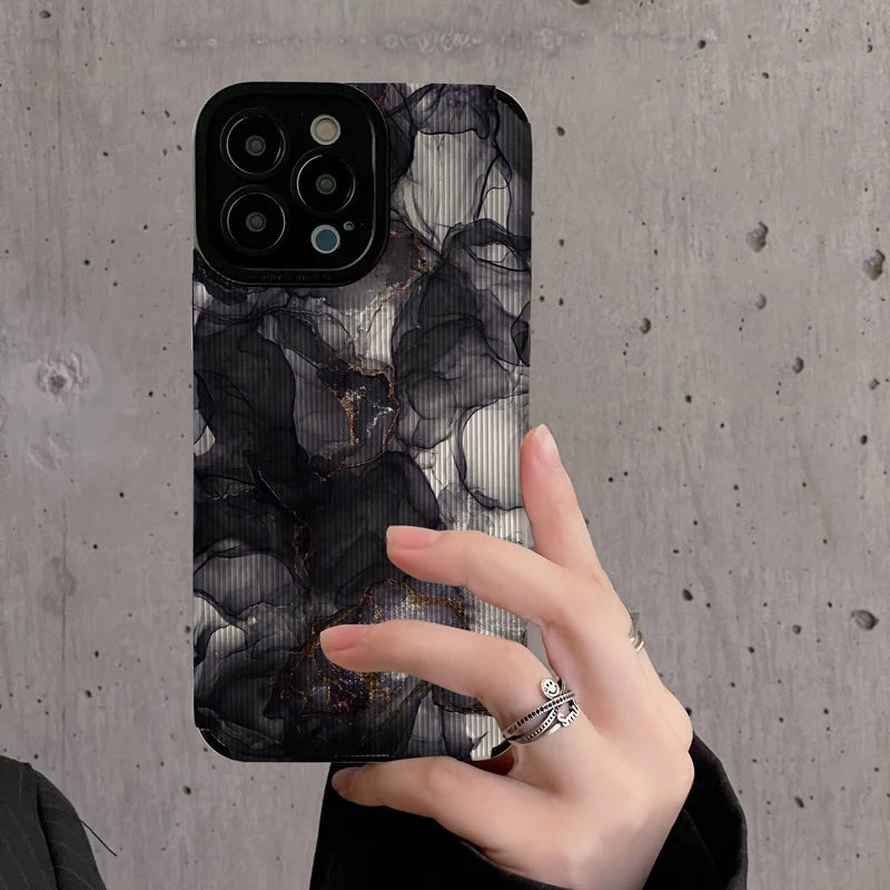 Spilling Ink Arts Marbled Pattern Phone Case For iPhone