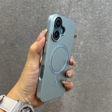 Titanium Luggage Pattern Magnetic Phone Case For iPhone