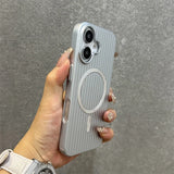 Titanium Luggage Pattern Magnetic Phone Case For iPhone