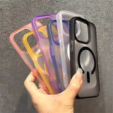 Translucent Matte For Magnetic Wireless Charge Case For iPhone