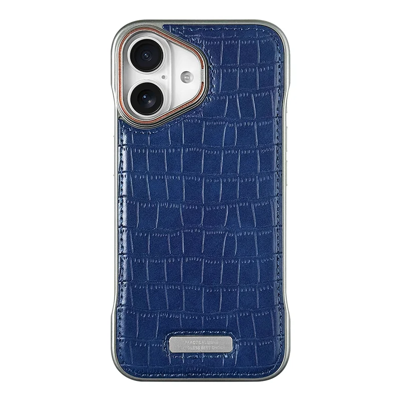 Ultrathin Borderless Crocodile Texture Leather  Phone Case for iPhone