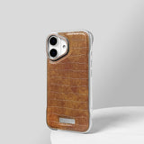 Ultrathin Borderless Crocodile Texture Leather  Phone Case for iPhone