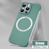 Ultra Thin Carbon Fiber Magnetic Wireless Charging Frameless Case for iPhone