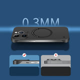 Ultra Thin Hard PC Magnetic Frameless Phone Case For iPhone