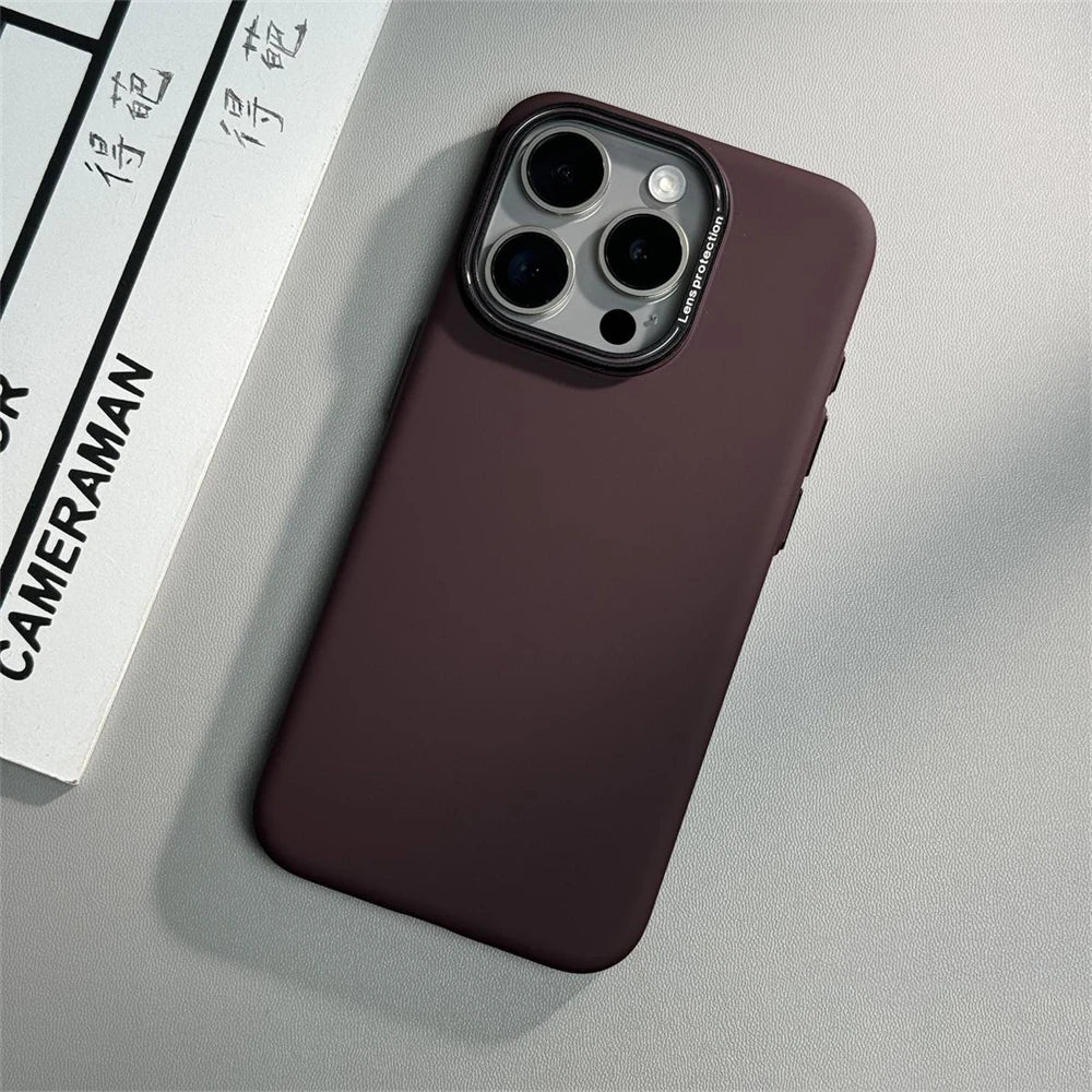 Luxury Solid Color Matte Case For iPhone