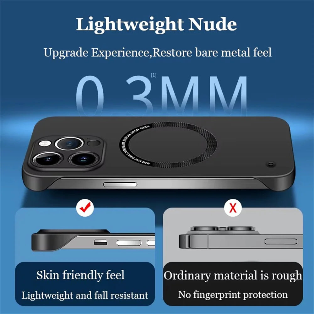 Ultra-Thin Matte Cooling Frameless Magnetic Case For iPhone