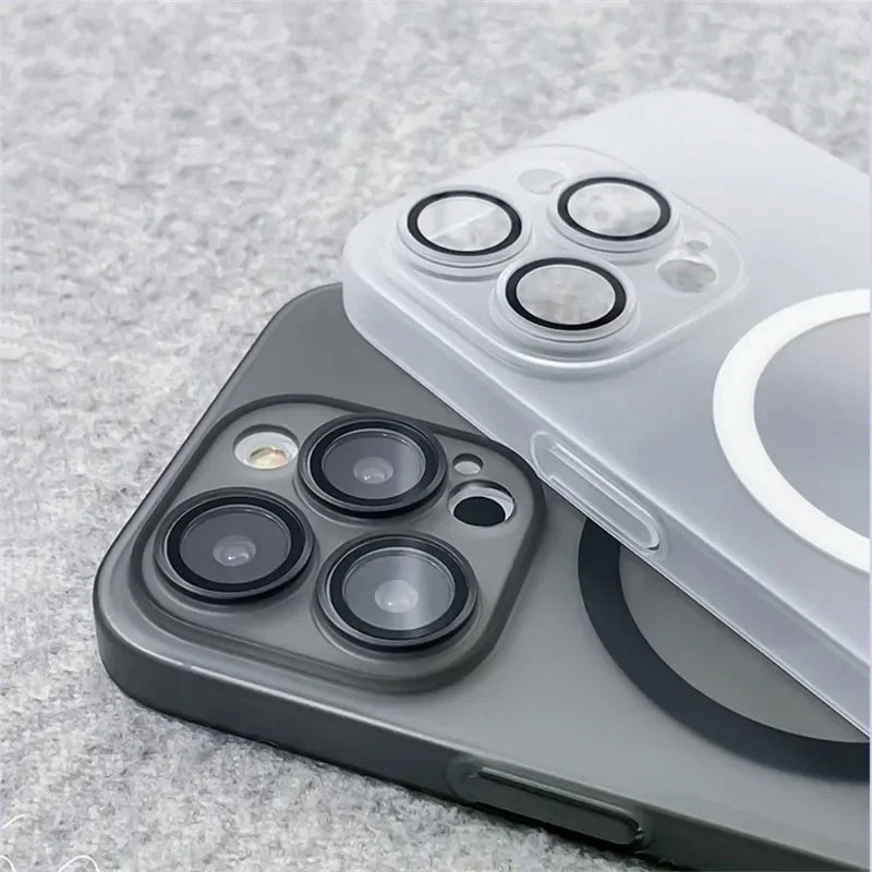 Ultra Thin Matte Hard PC Lens Protection Magnetic Case For iPhone