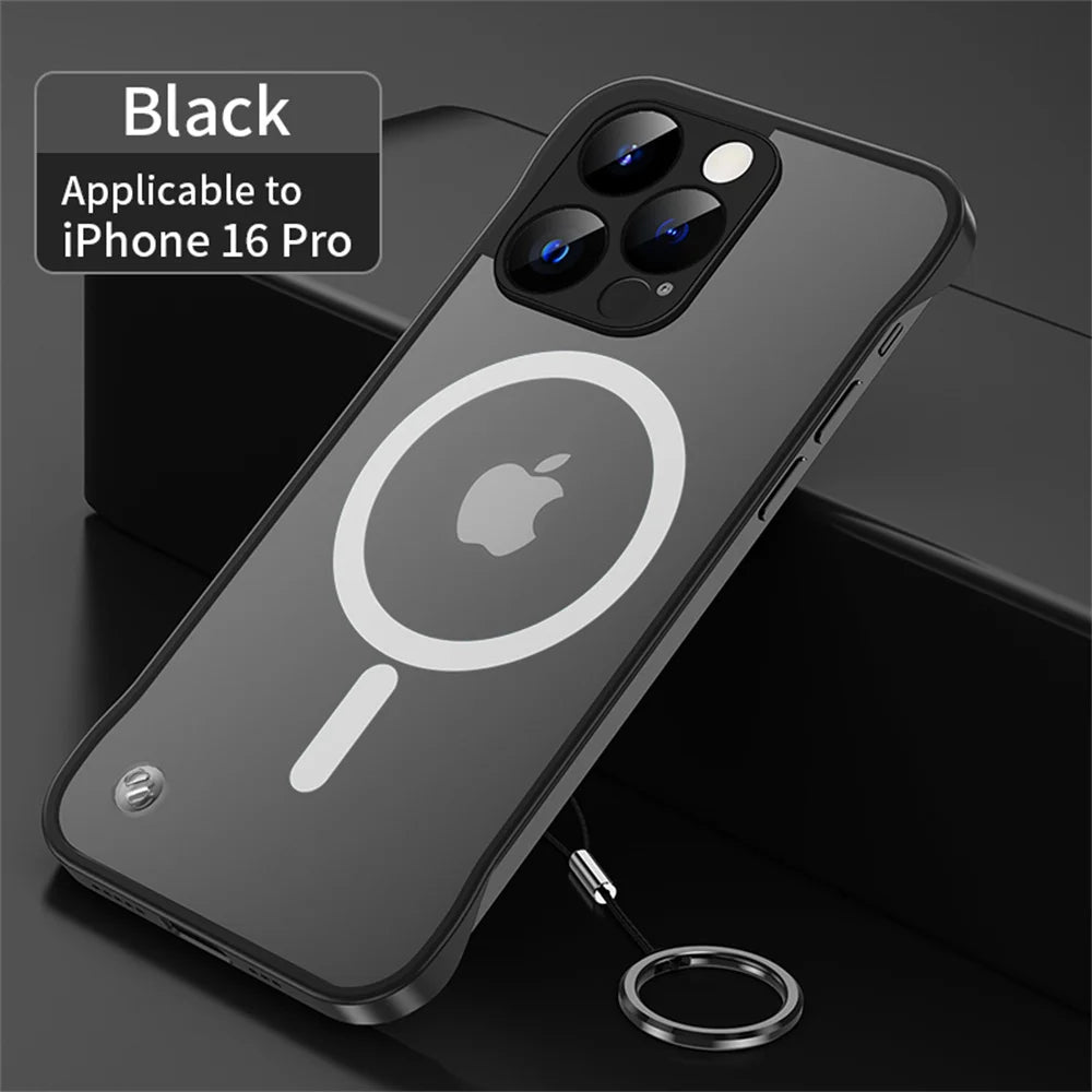 Ultra Thin Magnetic Frameless Transparent Case For iPhone