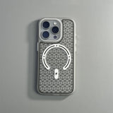 Ultrathin Frosted Geometric Magnetic Phone Case For iPhone