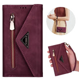 Wallet Multi-card Zipper Flip Leather Case For Samsung