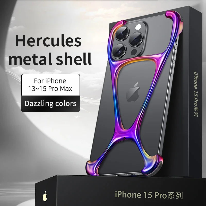 Zinc Alloy Metal Frameless Phone Case For iPhone