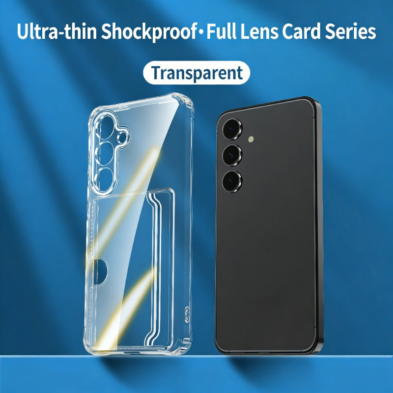 Transparent Side-Mounted Card Slot Protective Phone Case for Samsung