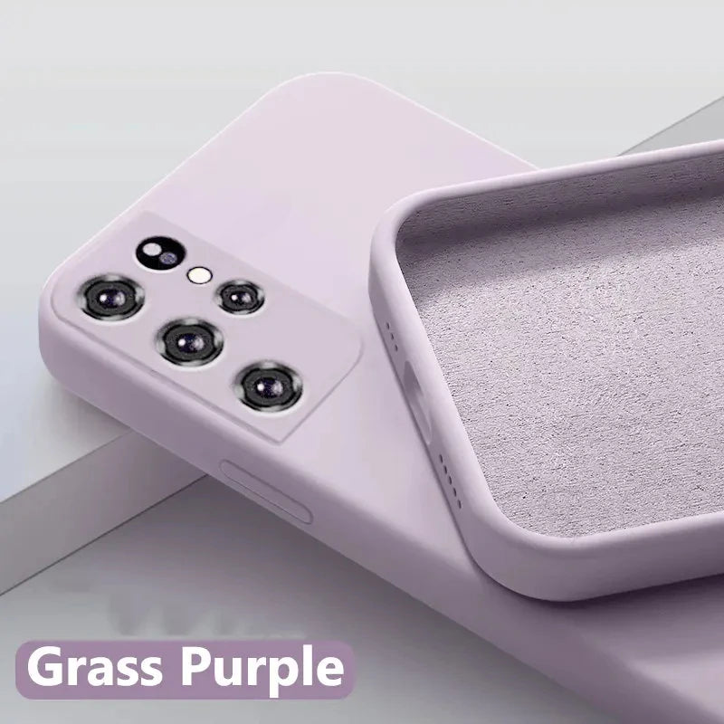 Original Square Liquid Silicone Case For Samsung