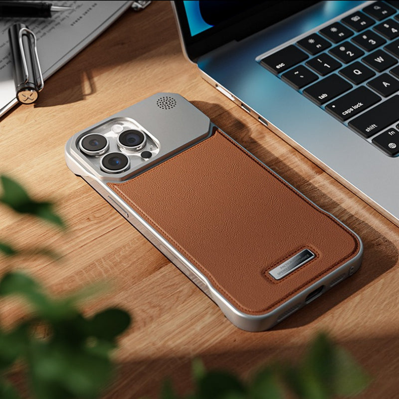 Leather Magnetic Frameless Scented Phone Case for IPhone