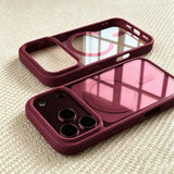 Magnetic Clear Acrylic Silicone Solid Skin-Friendly Case for iPhone