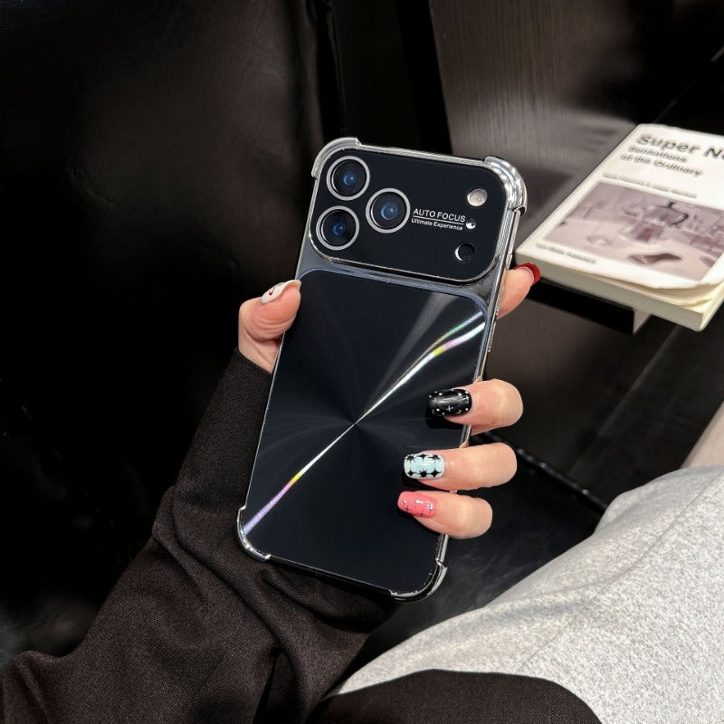 Solid Color Iridescent Textured Shockproof Electroplated Phone Case for IPhone