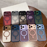 Matte Magnetic Clear Hard Case for iPhone