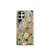 Glass Flower Film Phone Case for Samsung