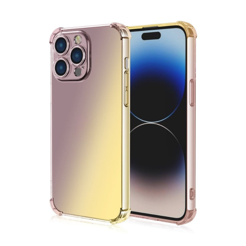New Cool Gradient Color Four-Corner Shockproof Phone Case for IPhone