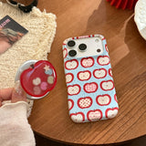 Red Apple Stand Magnetic Case for iPhone