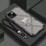 Romantic Rose Electroplated Case with Lanyard for iPhone