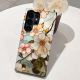 Glass Flower Film Phone Case for Samsung