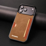 Vintage Leather Wallet Case With Card Holder for iPhone
