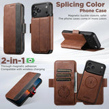 Retro PU Magnetic Flip Card Holder Case for iPhone