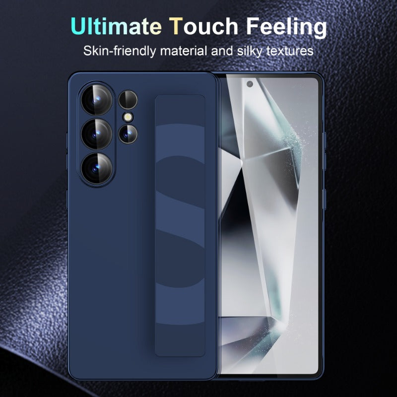 Luxury Soft Silicone Wrist Strap Phone Case For Samsung