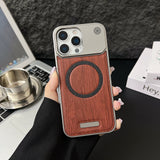 Wood Grain Borderless Heat Dissipation Magnetic Case for iPhone