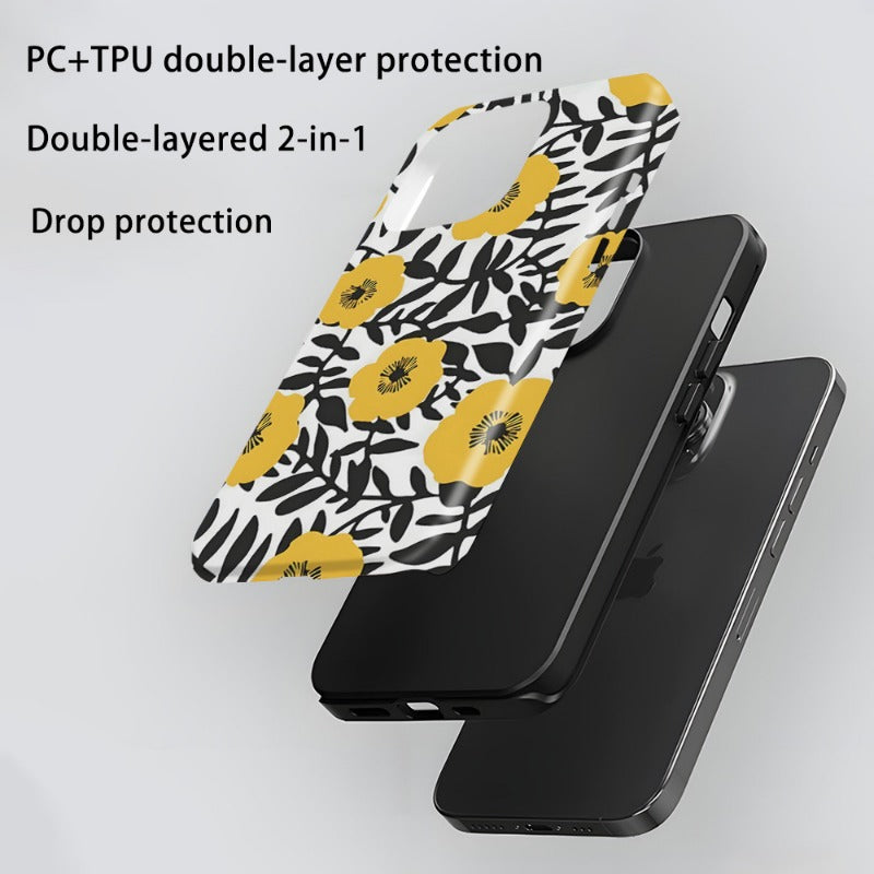 Yellow Flower Magnetic Phone Case for Samsung