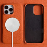 Full-Cover Magnetic Genuine Leather Case for iPhone
