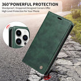 Leather Flip Wallet Case For iPhone