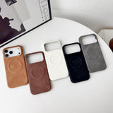 Vintage Leather Matte Magnetic Case for iPhone