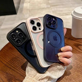 Magnetic Adsorption Acrylic Anti-Drop Frosted Phone Case for IPhone