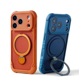 Magnetic Airbag Shockproof Matte Stand Phone Case for iPhone