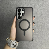 Wave Curly Non-Slip Bumper Magnetic Phone Case For Samsung