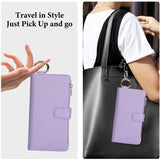 Leather Crossbody Zipper Wallet Phone Case for iPhone