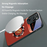 Dragon Head Pattern Magnetic Anti-Drop Liquid Glass Case for Samsung
