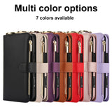 Leather Crossbody Zipper Wallet Phone Case for iPhone