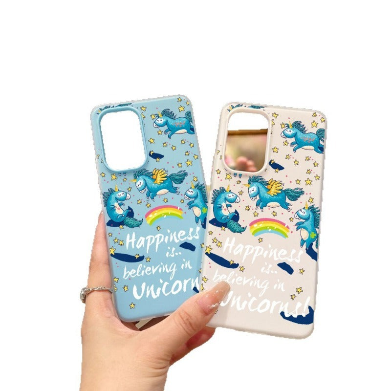 Painted Art Style Rainbow Pony Phone Case Suitable for Samsung