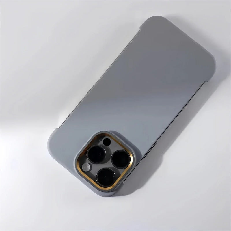 Solid Color Metal Lens Frame Slim Magnetic Case for iPhone