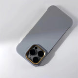 Solid Color Metal Lens Frame Slim Magnetic Case for iPhone