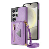 Leather Crossbody Wallet Case for Samsung