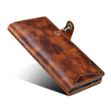 Vintage Wax Genuine Leather Wallet Case for Samsung