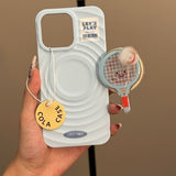 Cute Racket Expression Stand Case For iPhone