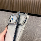New Rhinestone Cat Lens Frame Phone Case for iPhone