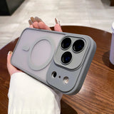 Matte Magnetic Clear Hard Case for iPhone