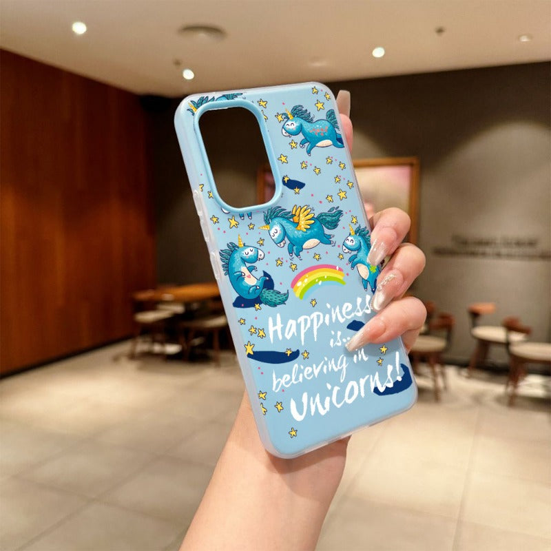 Painted Art Style Rainbow Pony Phone Case Suitable for Samsung